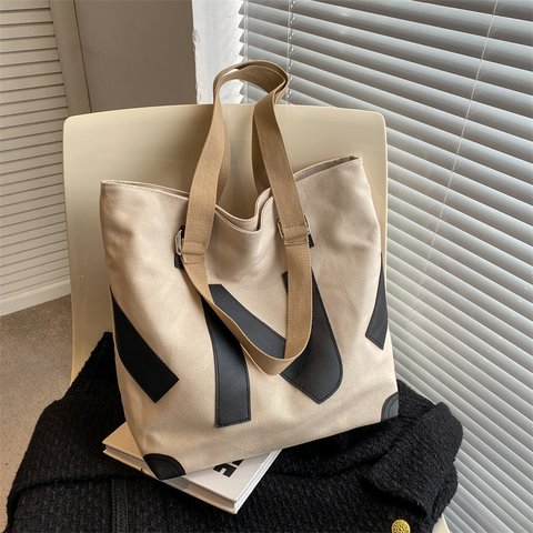 B56旅行プレゼント　ハンドメイド 通勤　キャンバス帆布　トートバッグ