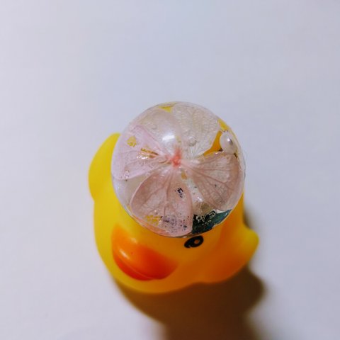 紫陽花の飴玉指輪