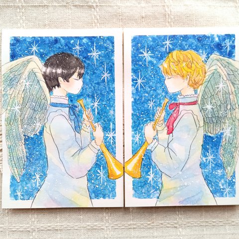 天使のポストカード2枚セット（原画）