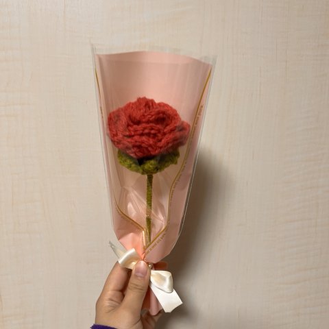 かぎ編み 枯れないバラ🌹