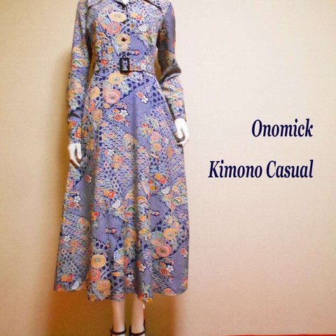 オープンカラー着物ドレス Kimono Dress LO-429/S
