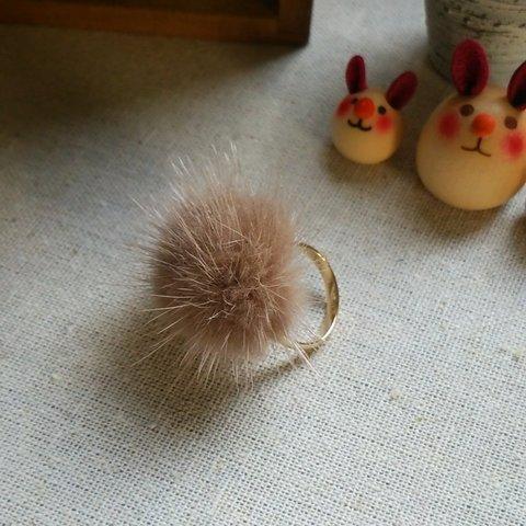 ミンクファーのふわふわリング♪