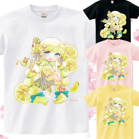 【8/19.20限定販売♡】喫茶みうれあオリジナルTシャツ🍋アクセにぴったんこ爽やかレモンA