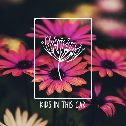 送料無料【KIDS IN THIS CAR】カーステッカー