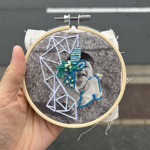 お好きな写真に刺繍します🪡