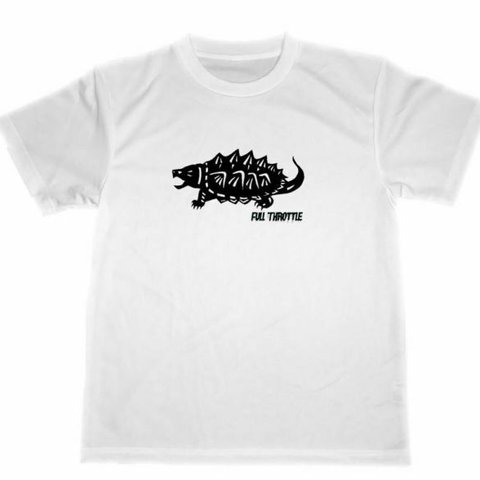 ワニガメ　ドライ　Tシャツ　爬虫類　亀　アニマル　切り絵　ペット　グッズ