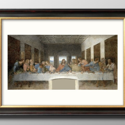 7384■A3アートポスター『レオナルドダヴィンチ　最後の晩餐』絵画　イラスト　デザイン　北欧　マット紙