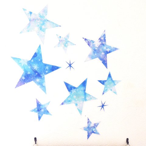 夜空の星　ウォールステッカー/ウォールデコ【送料込】