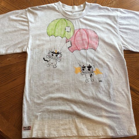 Tシャツ パラシュート猫