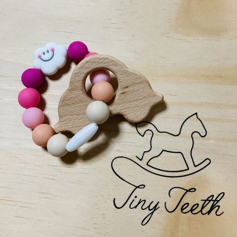 tinyteeth 歯固め 着脱クリップ付き　抱っこ紐　出産祝い　プレゼント