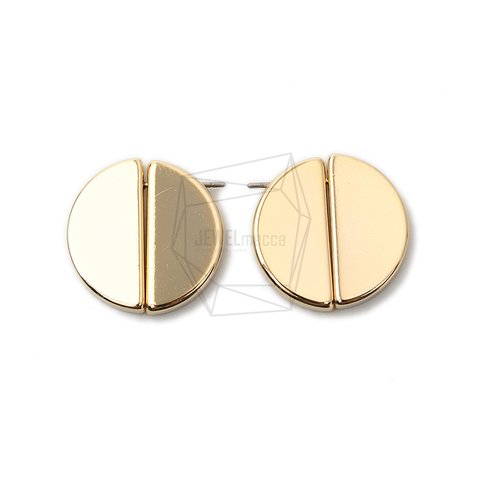 ERG-1459-G【1セット】サークルピアスセット,Circle Earring Post,Clutch SET