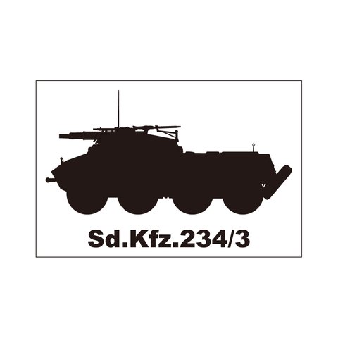 ミリタリーステッカー　8輪装甲車 Sd.Kfz.234/3