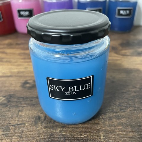 キャンドル瓶-SKY BLUE-　ジェルワックスキャンドル