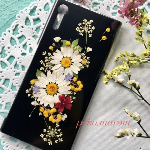 ブーケ♡押し花xperiaケース…Xperia XZ