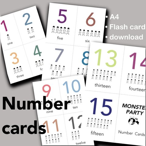 [セット販売]Number cards & Counting sheet