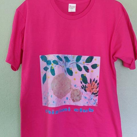 じゃがいも　オリジナルTシャツ　濃いピンク