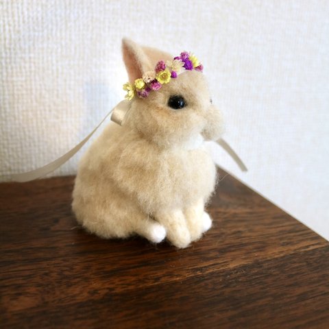 羊毛フェルト　うさぎ　選べるヘアドレス💐👒