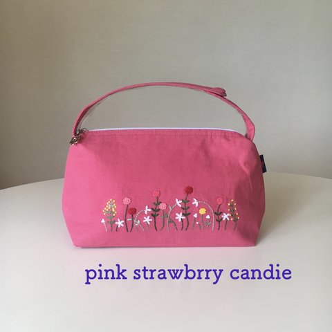 【再販1７‼️】ピンクのストロベリーキャンドルbag