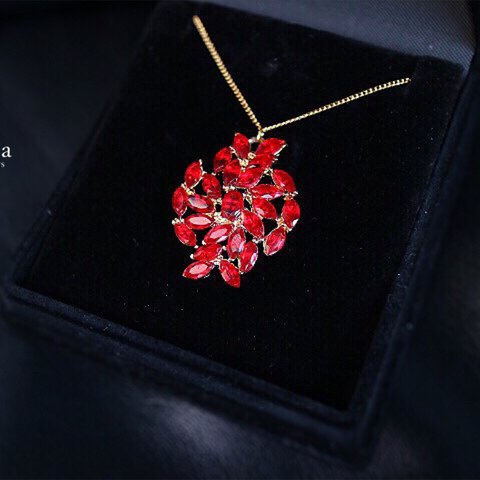 【K16gp★】rouge of woman party bijoux necklace