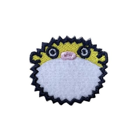 刺繡ワッペン　海の生き物【ハリセンボン イエロー】