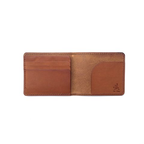 simple wallet お札入れ キャメル 二つ折り財布