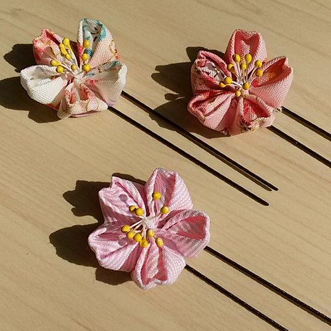 桜の花のユーピン(3本セット)