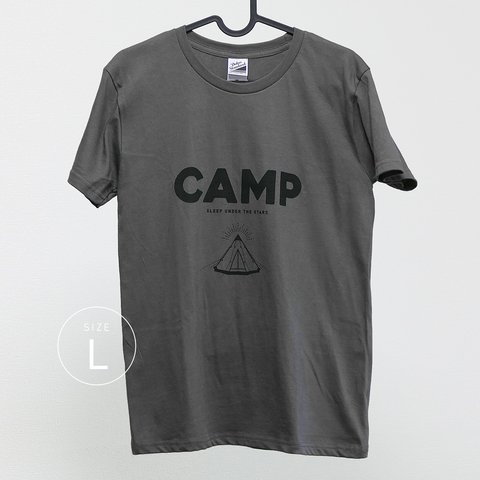 CAMP Tシャツ（L／チャコール）