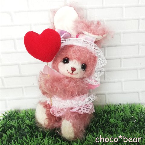 choco*bear　プラダモヘア　スワロ付きグラスアイ　磁石入り