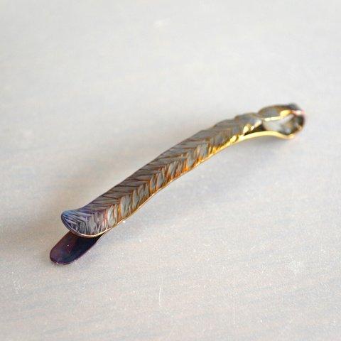 Titanium hairpin・飾り羽のチタンヘアピン６４mm