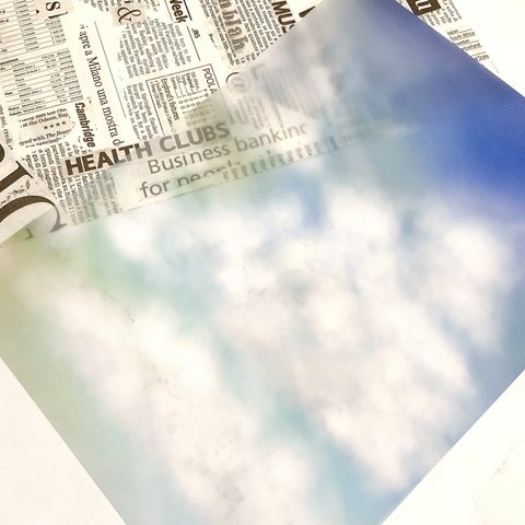 【青空】5枚　トレーシングペーパー　かわいい　紙　　トレペ　紙モノ　ラッピング　デザイン　おすすめ　用紙　ラッピング　雲　空