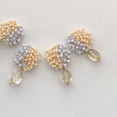 【受注制作】bouquet (lemon quartz)ピアス・イヤリング