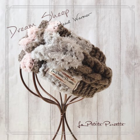 ✽DREAM SHEEP✽Head Warmer【Cacao Brown】耳まであったか♪ヘッドウォーマー/ヘアバンド