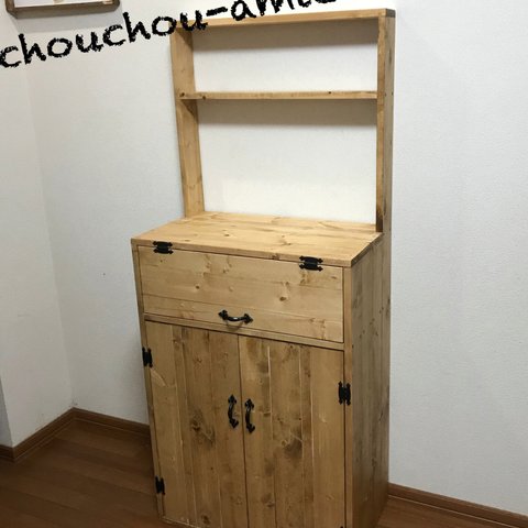 display　shelf　cabinet BB　ｈ149　　  上段飾り棚付きキャビネット