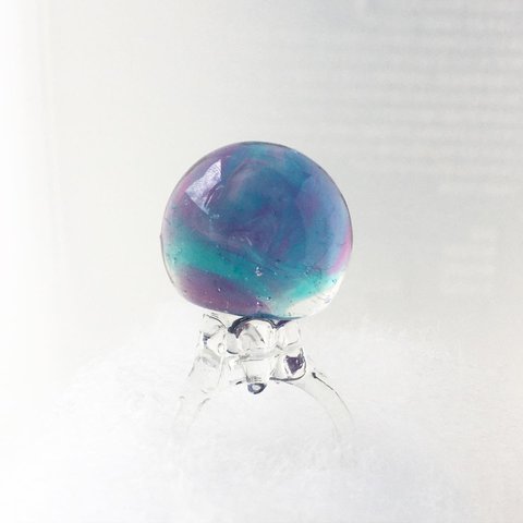 お手元くらげリング  ( jellyfish ring ) 星降夜