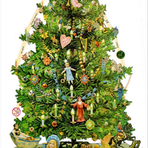 ドイツ製クロモス クリスマスツリー ラメなし　DA-CHR014