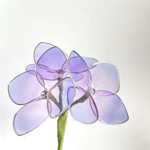 紫の紫陽花のミニかんざし(B級品)