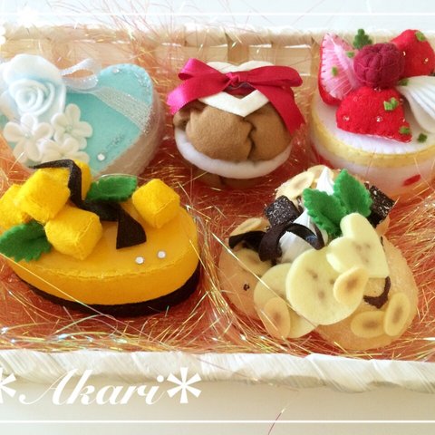 ♡フェルト・おままごとcakeセット♡