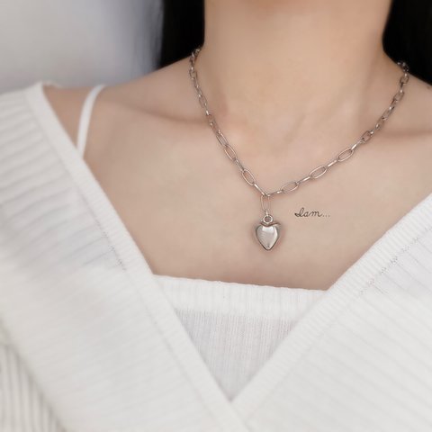 新作＊ Heart oval chain choker