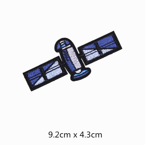 衛星 ワッペン 宇宙 アップリケアイロン対応 1枚入り