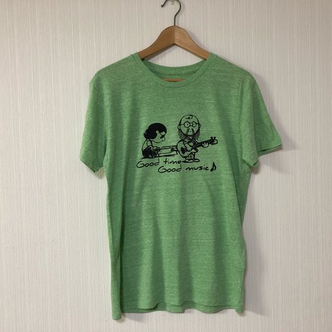 Mサイズ 新品 Good time Good music Tシャツ ＡＴグリーン