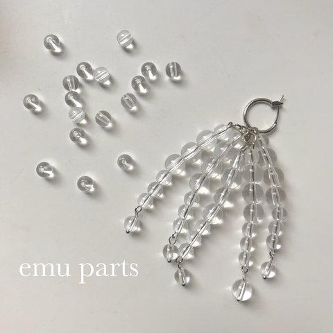 clear beads6ミリ20p