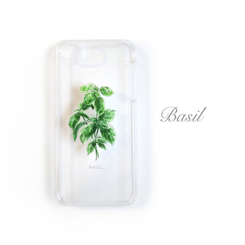 Herbs Basil  バジル クリアスマホケース