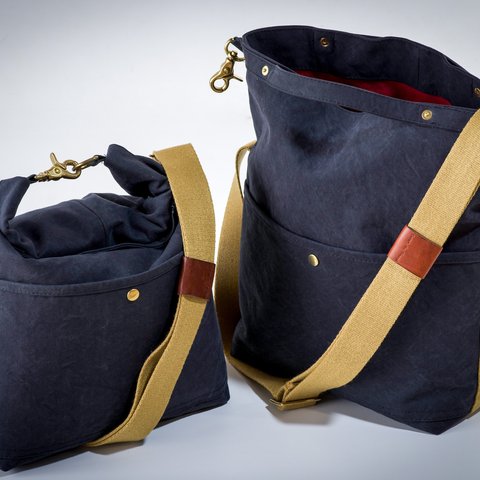 SUI ROLL SHOULDER BAG（washネイビー）[受注生産]