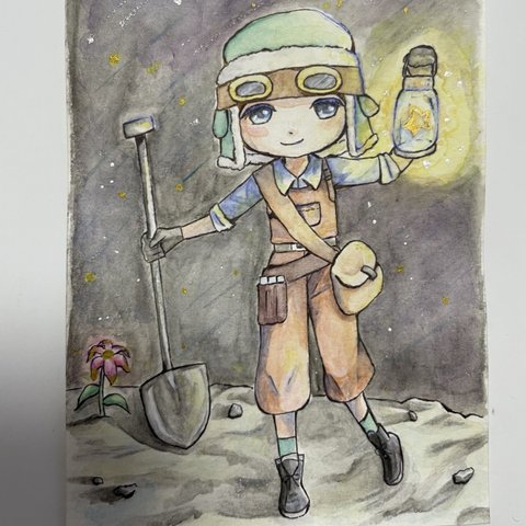 【オリジナル手描きイラスト】宇宙探検