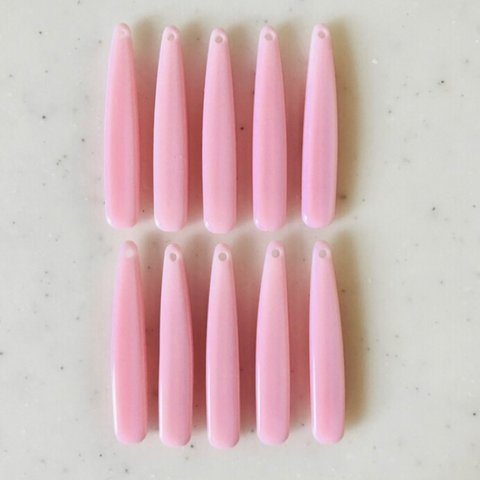 Light Pink Long Drop Pendant Tops Parts