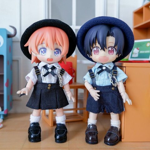 オビツ11服 制服優等生スーツ ob11服 ねんどろいどどーる ドール衣装 ドール服 ob11 1/12サイズbjd服