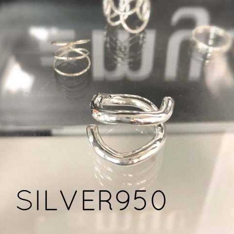 受注制作 silver950 4mm W bold ring