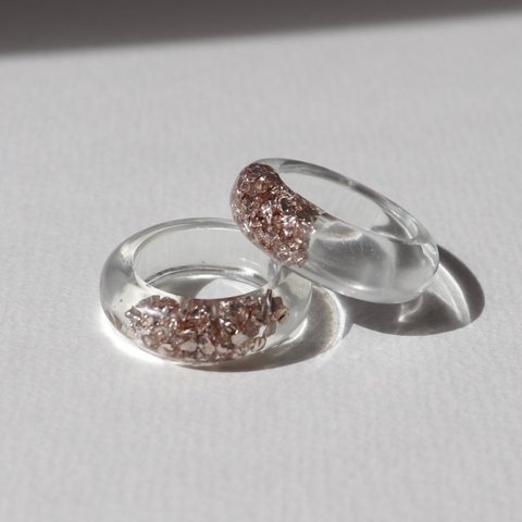 pink gold《clear ring》