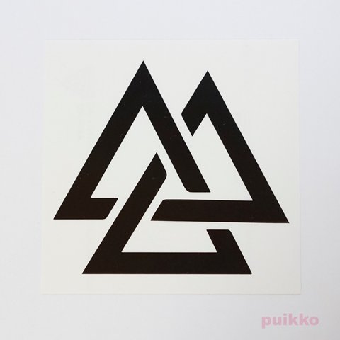 ステッカー　北欧シンボル　Valknut