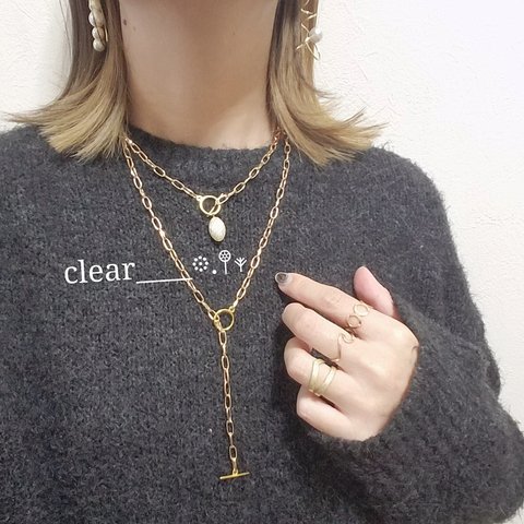 2点セット!ネックレスにもブレスレットにも♪付け方自由♥️ロングネックレス⚫○軽いです♡